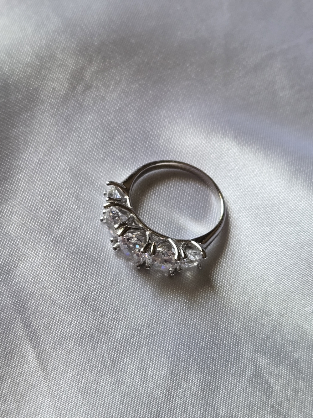 2 Carat Five-Stone Moissanite Ring Set In 925 Sterling Silver - Picture 3 of 6